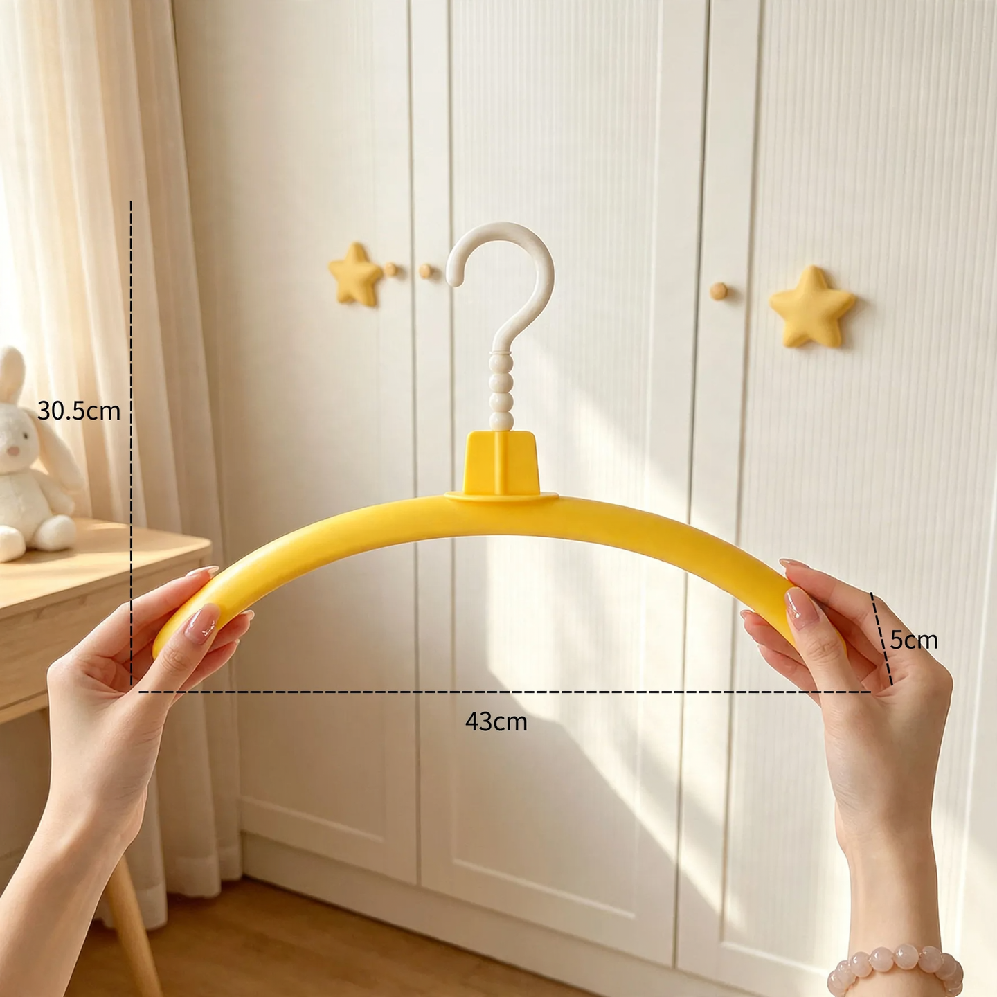 Daruma-Kleiderbügel, Kunststoff, rutschfest