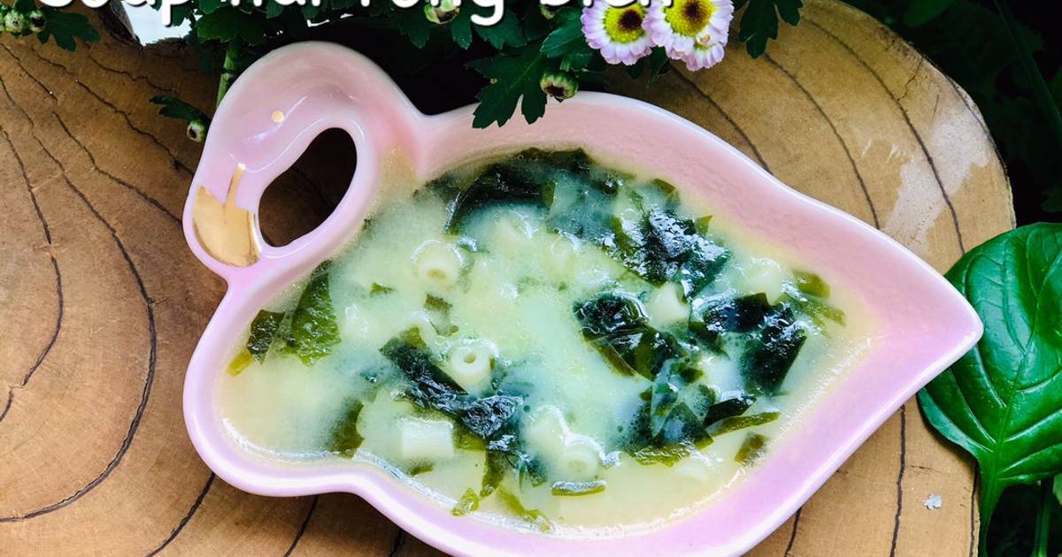 Ăn dặm- soup nui rong biển