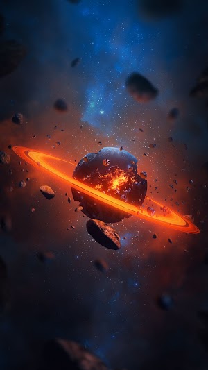 Glowing Saturn Picture