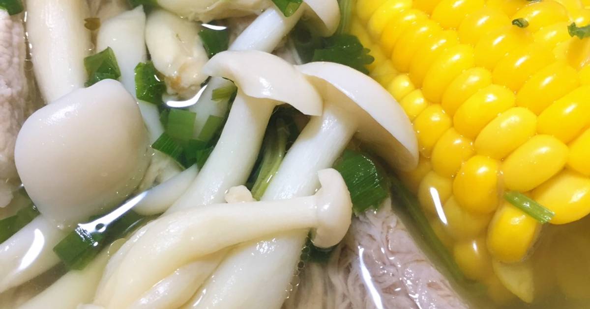 Canh sườn ngô nấm