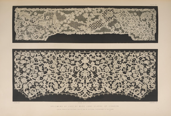 Specimens of lace by Miss Jane Clarke of London 1851   1853