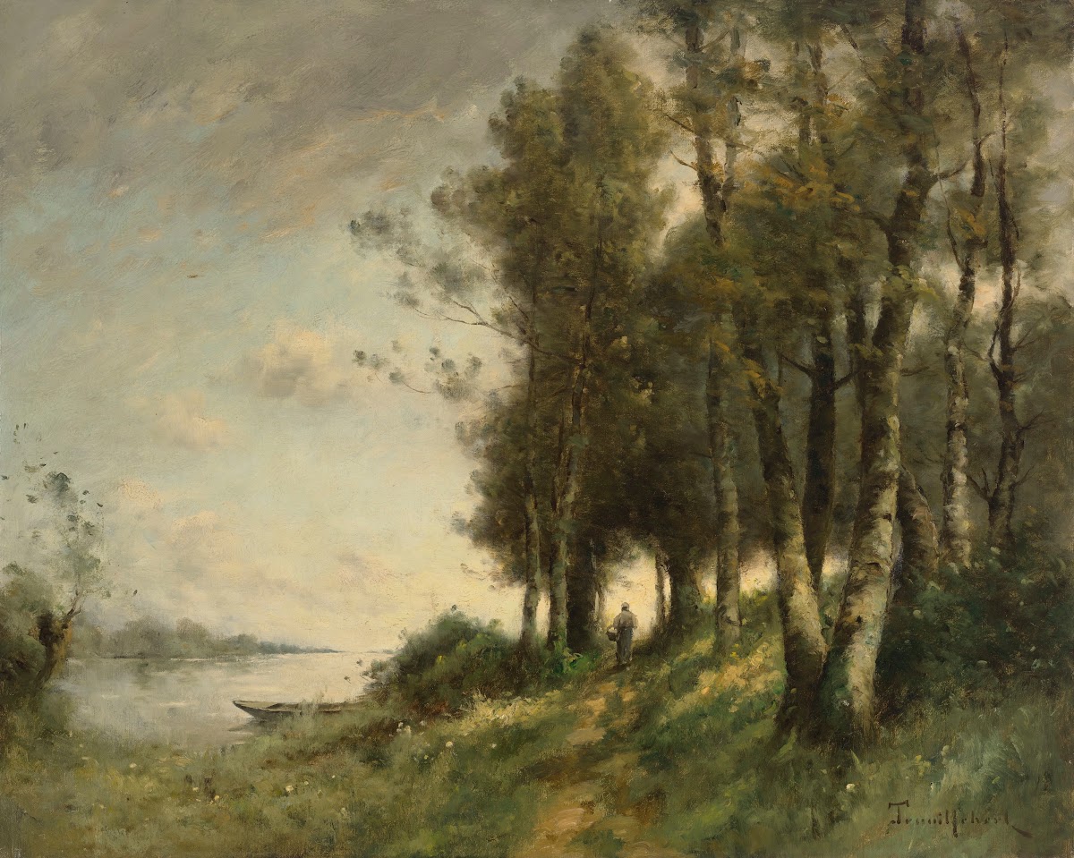 Paysanne au bord de leau