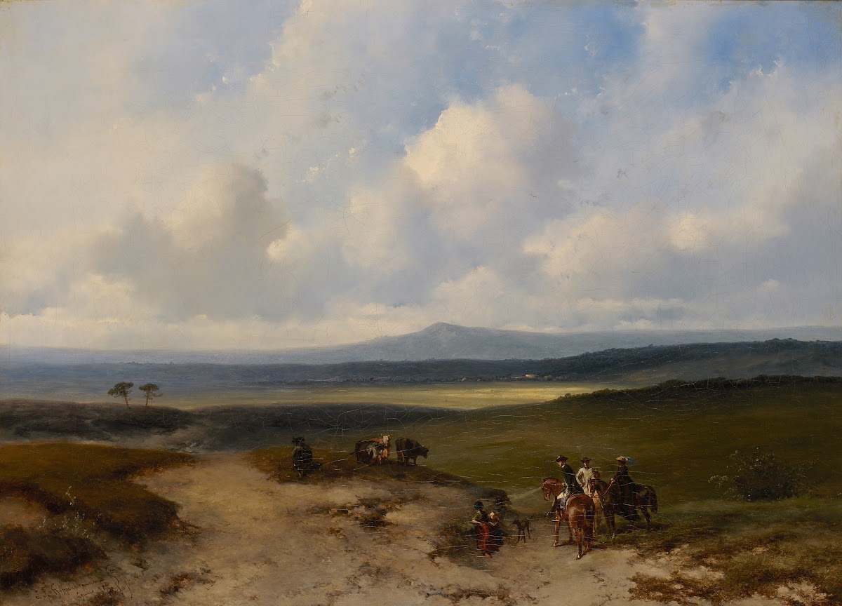Ruiters in een landschap 1834