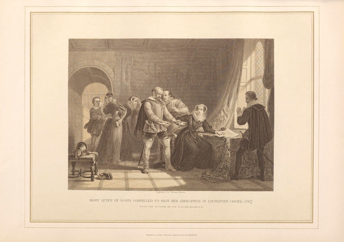 Mary Queen of Scots compelled to sign her Abdication 1567  Sir William Allan 19t