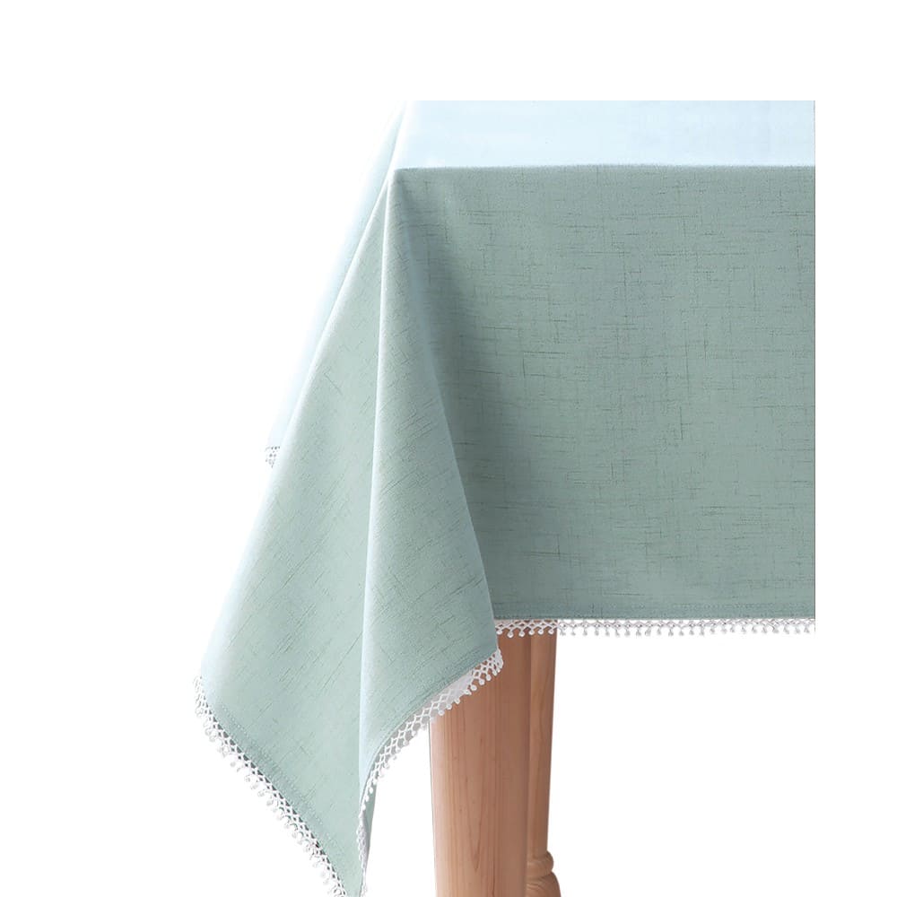 Mantel rectangular de poliéster Lenox™ French Perle de 60 x 1.02 m, color azul hielo