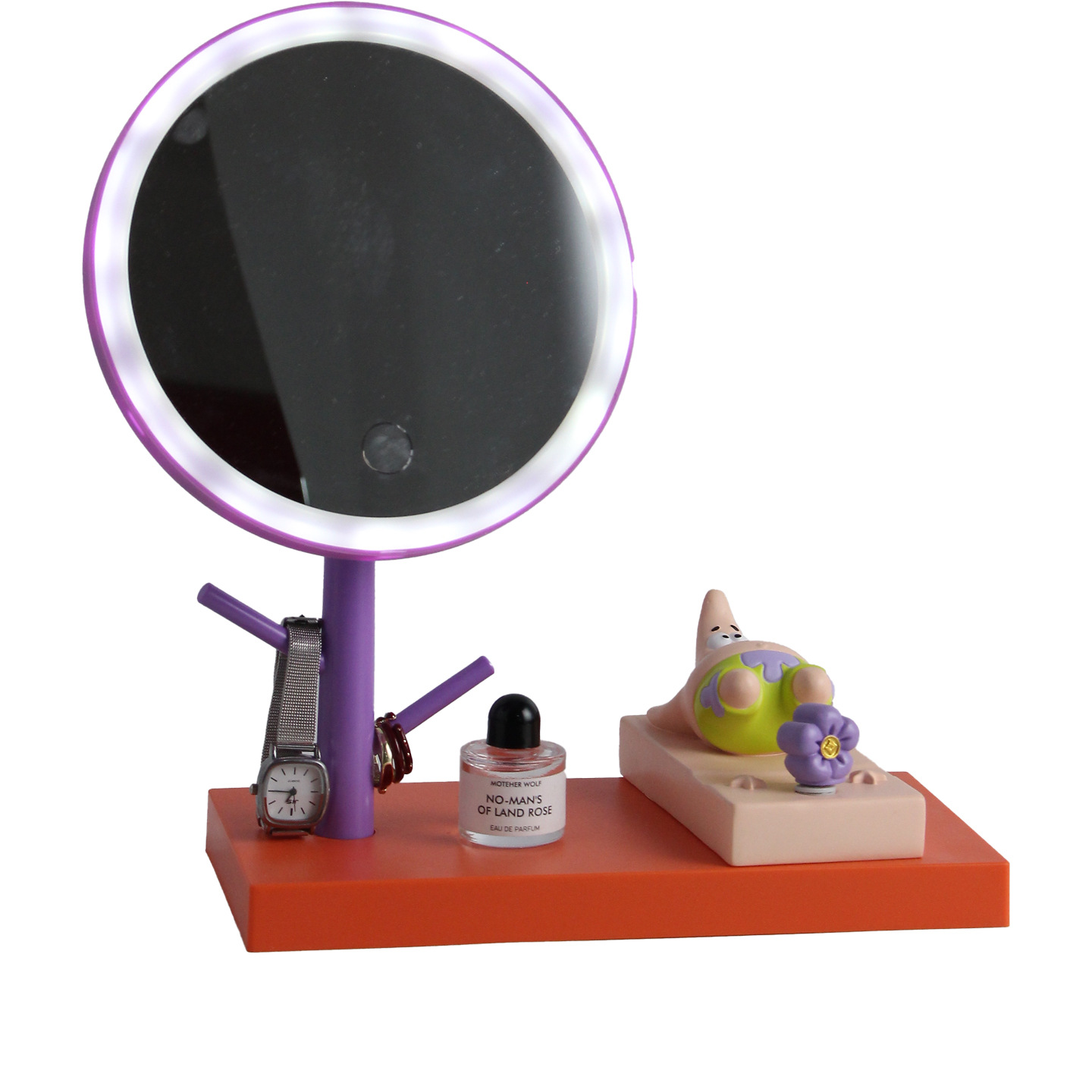 LED Makeup Mirror with Phone Holder