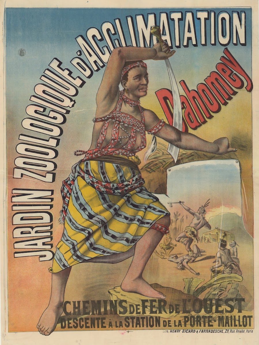Jardin Zoologique dAcclimatation Dahomey Chemin de Fer de lOuest 1891