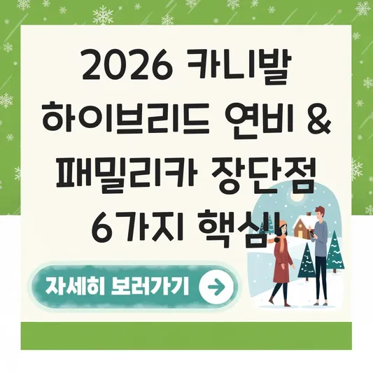 카니발 풀체인지 하이브리드 연비 및 패밀리카 장단점 대표 이미지