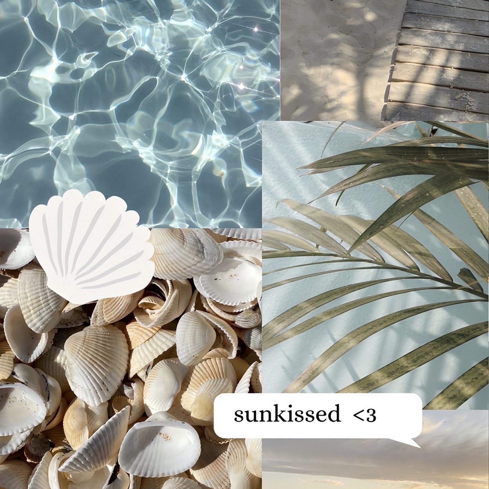 Download Sunkissed Summer Beach Aesthetic Collage Full HD iPhone