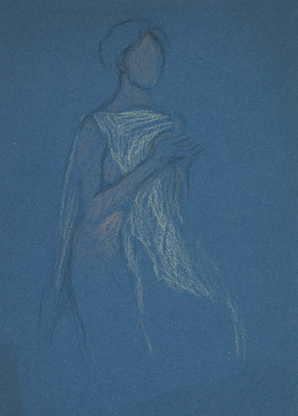 Sketch of a woman  costume study for a play III 2002