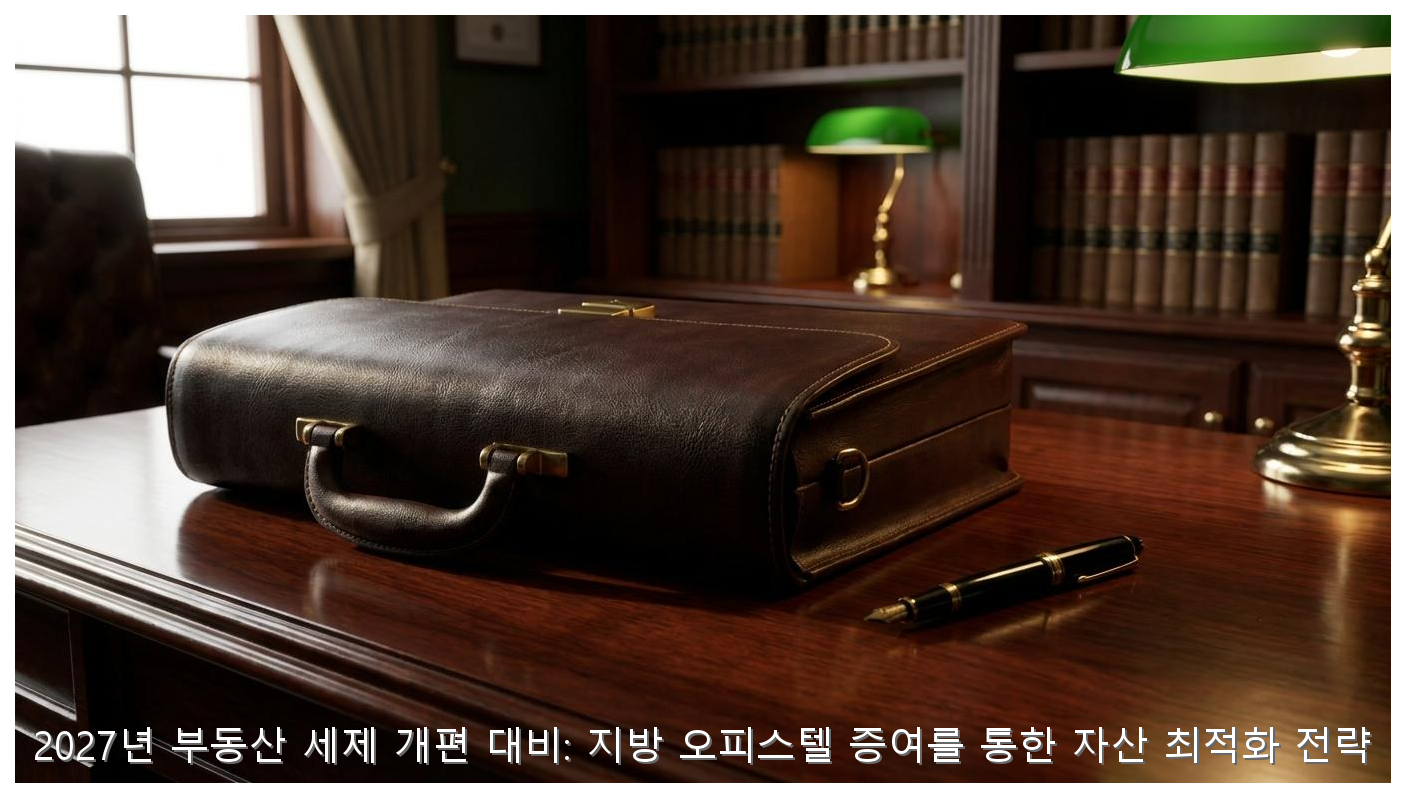 2027년 부동산 세제 개편 대비: 지방 오피스텔 증여를 통한 자산 최적화 전략 핵심 안내 및 분석 인포그래픽 (5)