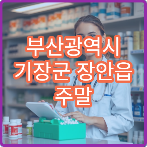 부산광역시 기장군 장안읍 주말 당번 약국 정보