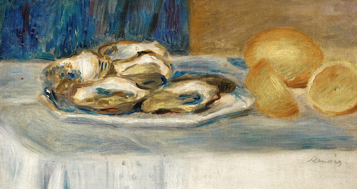 Nature Morte Aux Citrons Et Aux Huïtres circa 1900