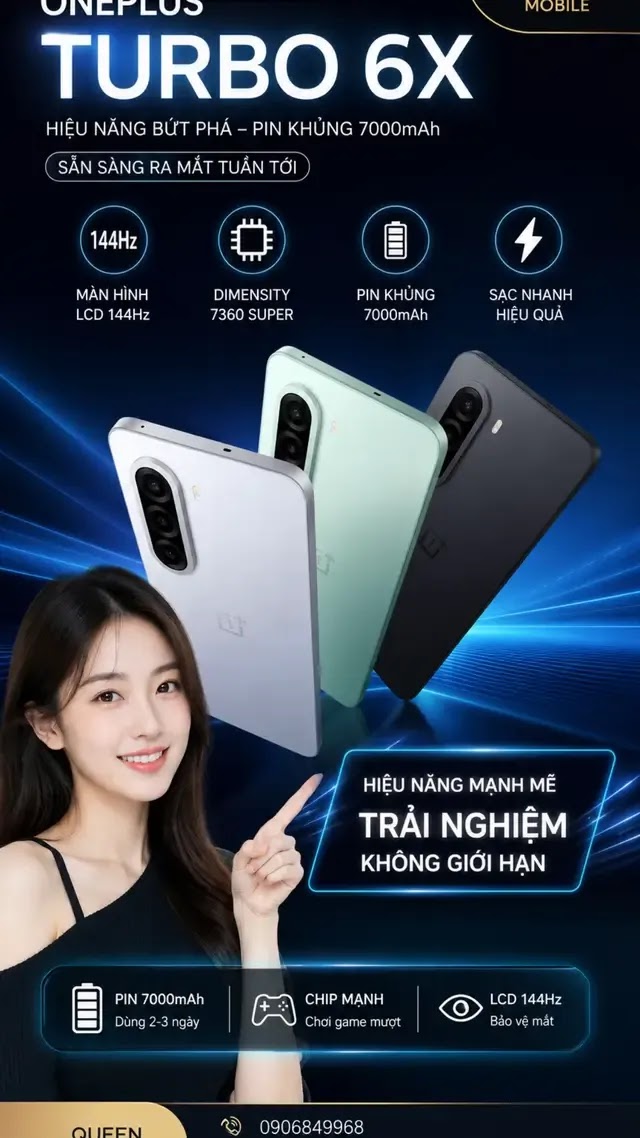 OnePlus Turbo 6X Lộ Diện Với Màn Hình 144Hz, Pin 7000mAh Và Chip Dimensity 7360 Super #OnePlusTurbo6X #OnePlus #Dimensit