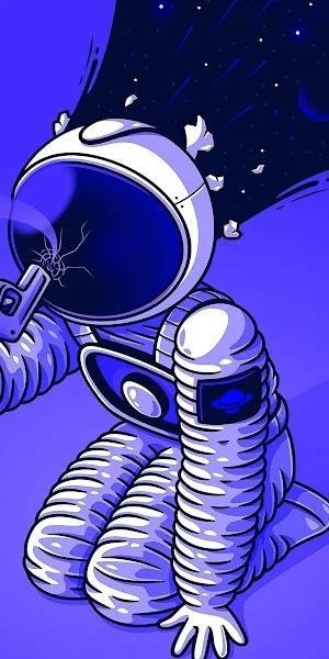 Space, Astronaut, Helmet, Gun 4K Wallpaper Background