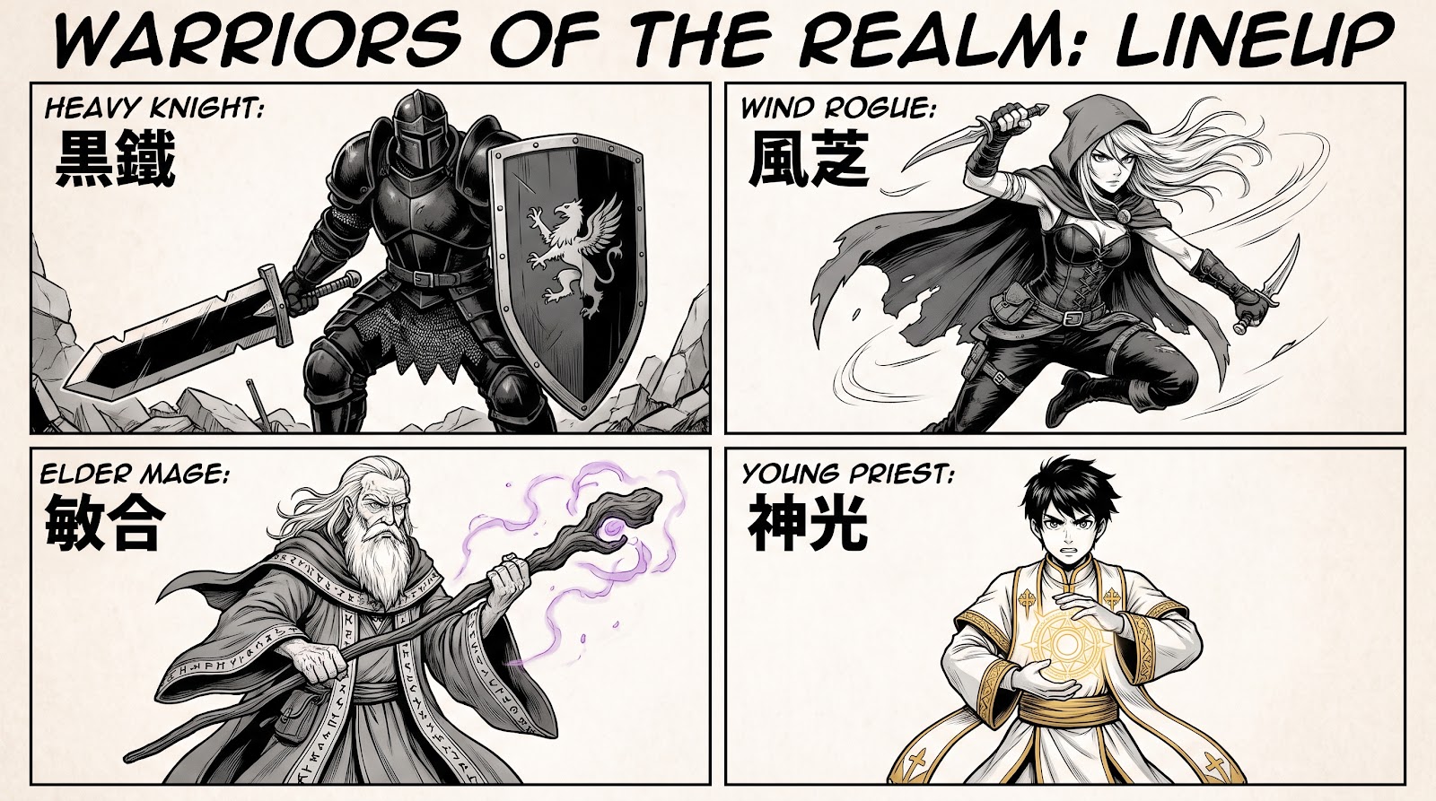 《龍珠》的四種戰士分類