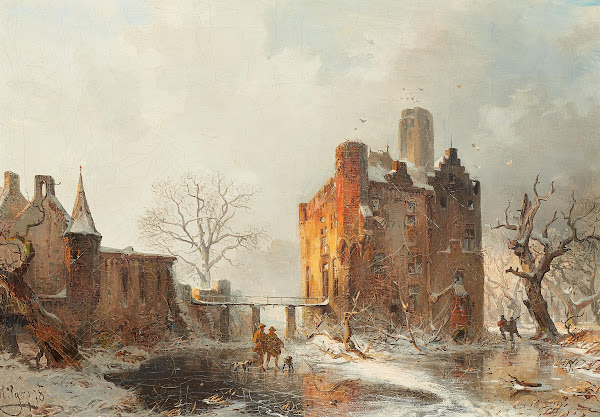Burg Doornenburg im Winter 1878