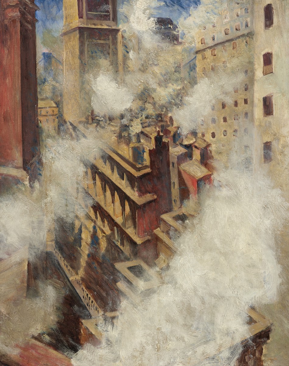 Looking Down Into Wall Street 1919