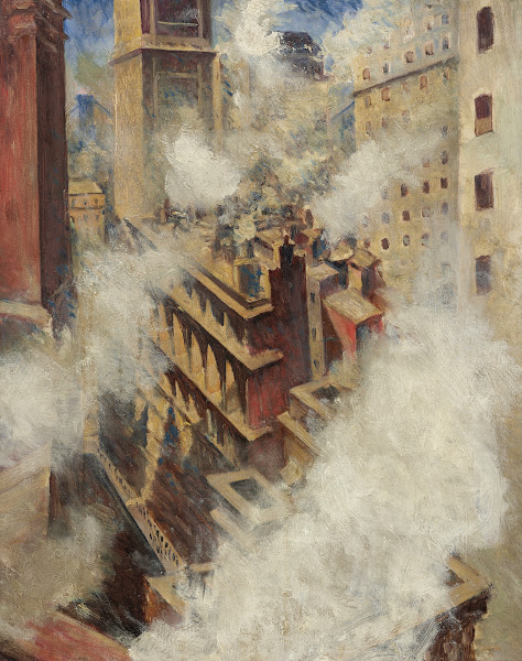 Looking Down Into Wall Street 1919