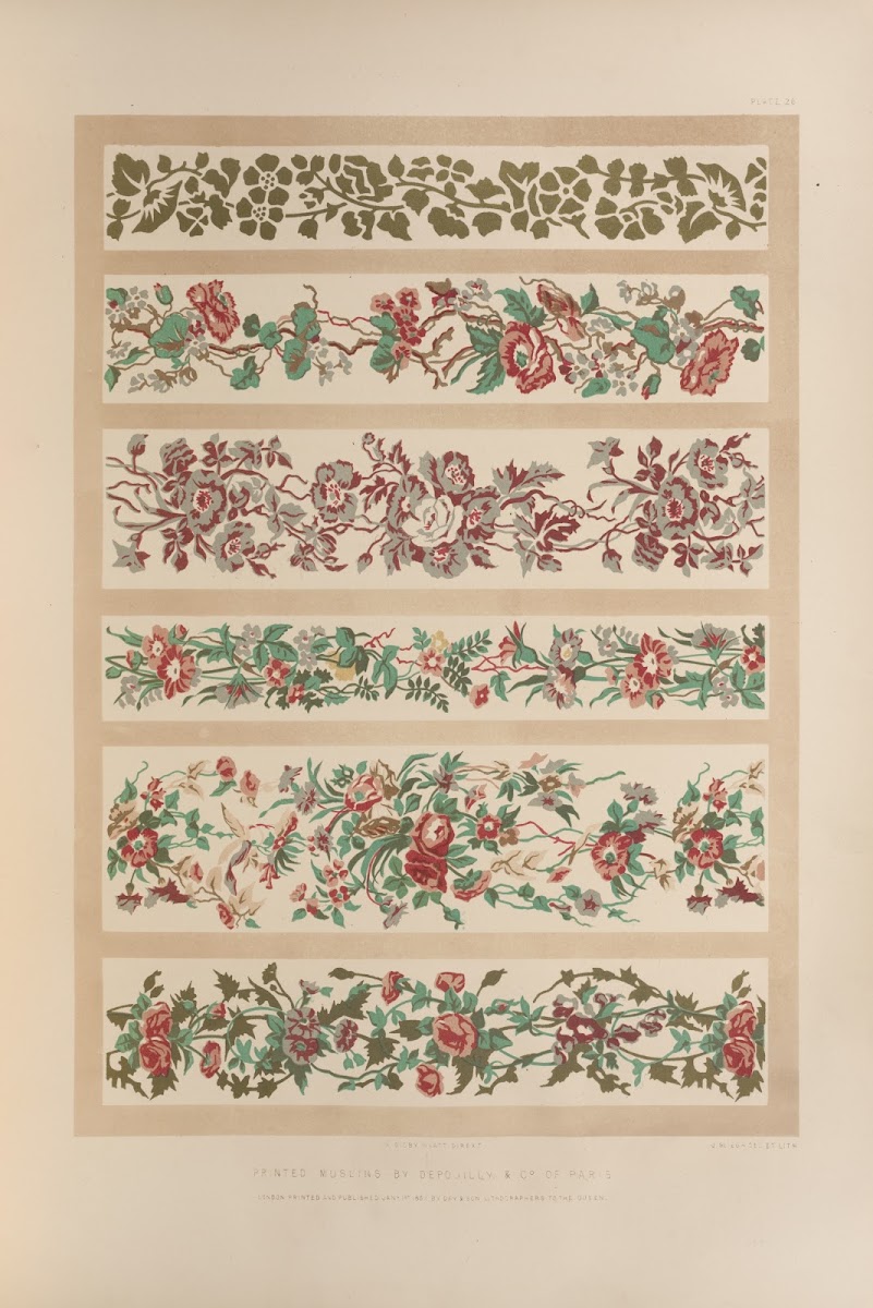Printed muslins by Depouilly  co of Paris 1851   1853