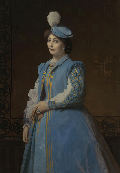 Portrait of a lady in blue