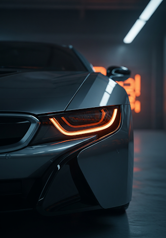 BMW i8 Headlight Abstract Blur