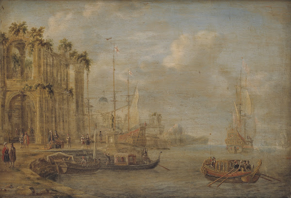 Harbour Scene with Antique Ruins 1670   1671
