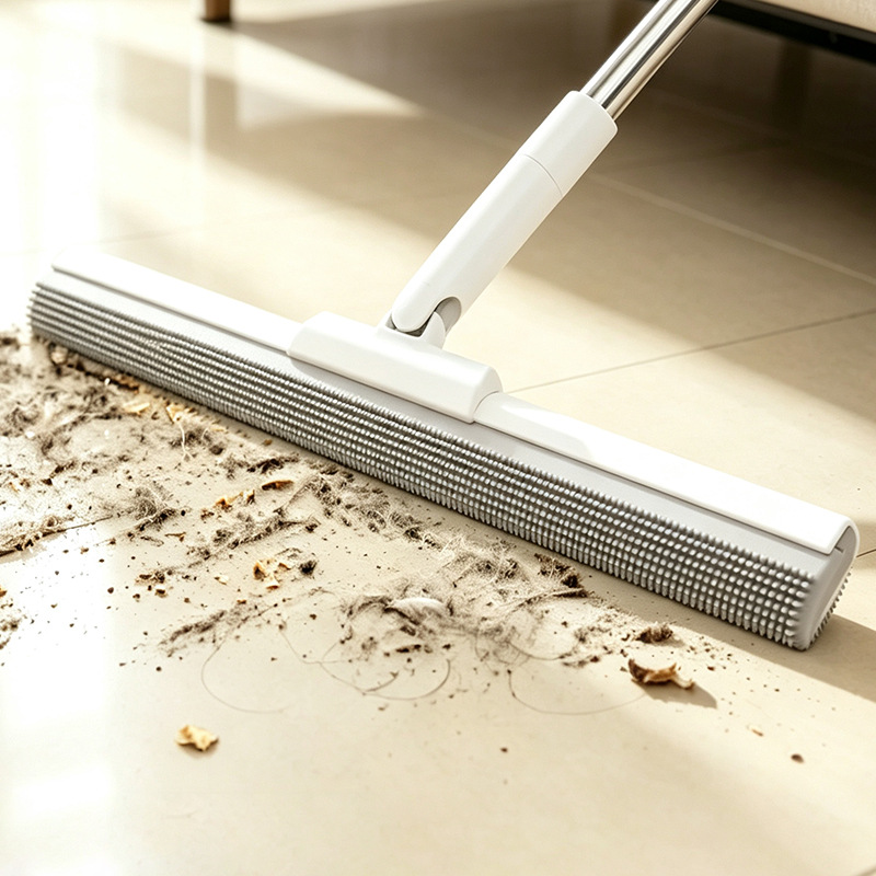 Silicone squeegee broom