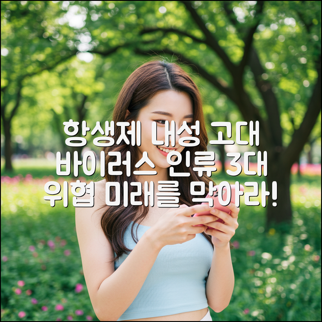 항생제 내성 균과 고대 바이러스 3대 위협