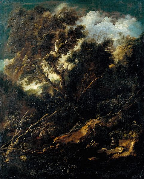 Landscape With A Reading And A Praying Franciscan 1695 1697
