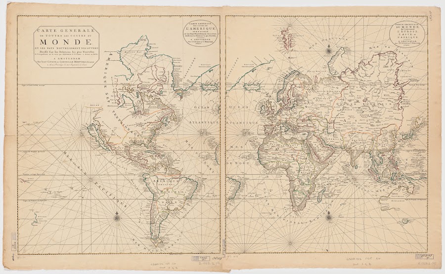 1725_Carte generale de toutes les costes du Monde : et les pays nouvellement decouvert