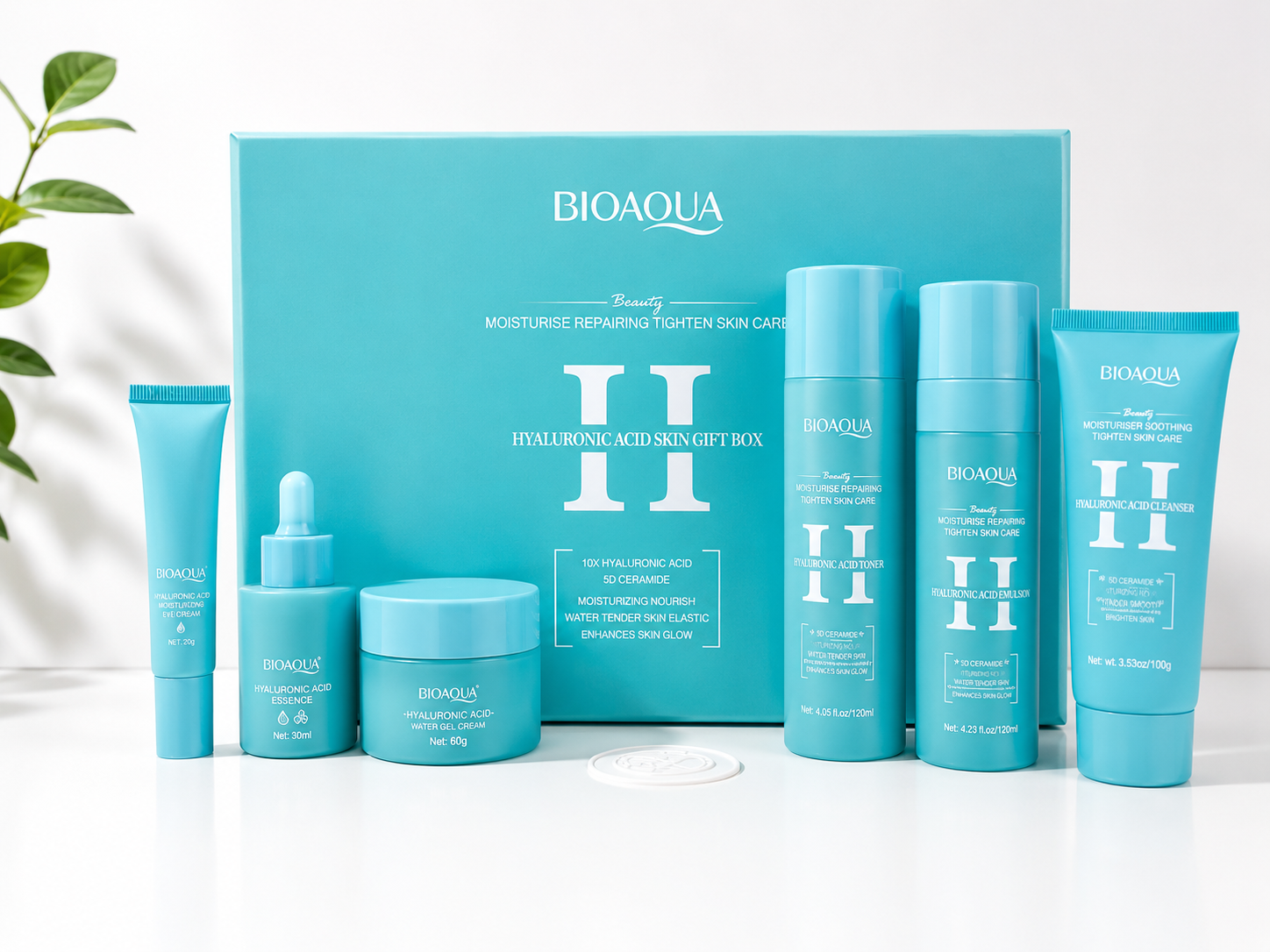BIOAQUA Hyaluronic Acid Skin Gift Box (10X Hyaluronic Acid + 5D Ceramide)
