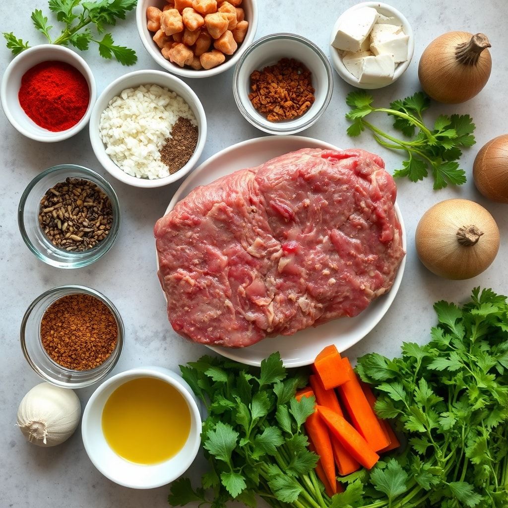 Ingredients for Easy Slow Cooker Salisbury Steak Meatballs Recipe (30-Minute Comfort Dinner)