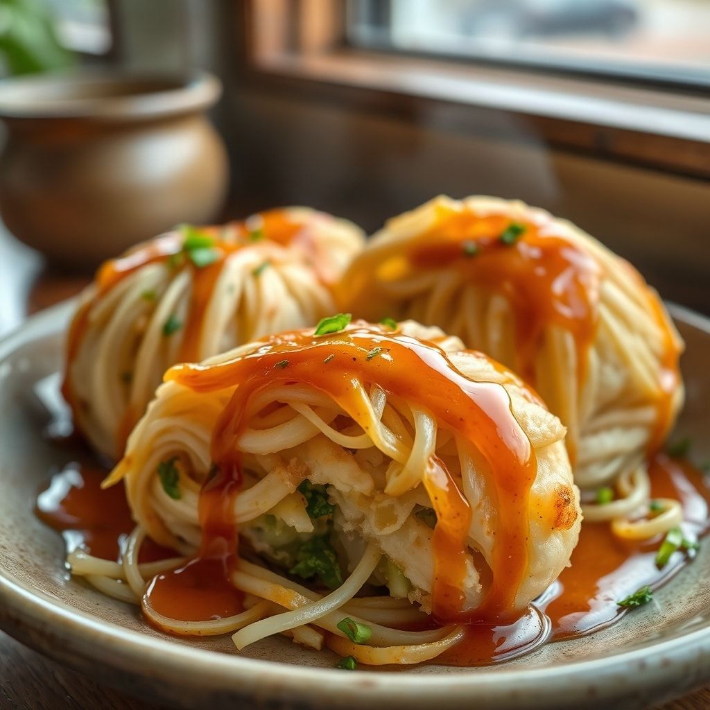 Pan-Fried Cabbage and Noodle Buns – Easy 40-Minute Family Dinner finished