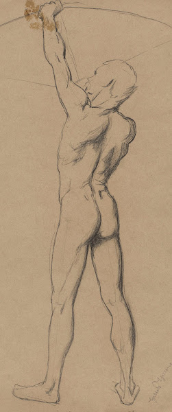 Nude Archer Depicted from the Back 1887