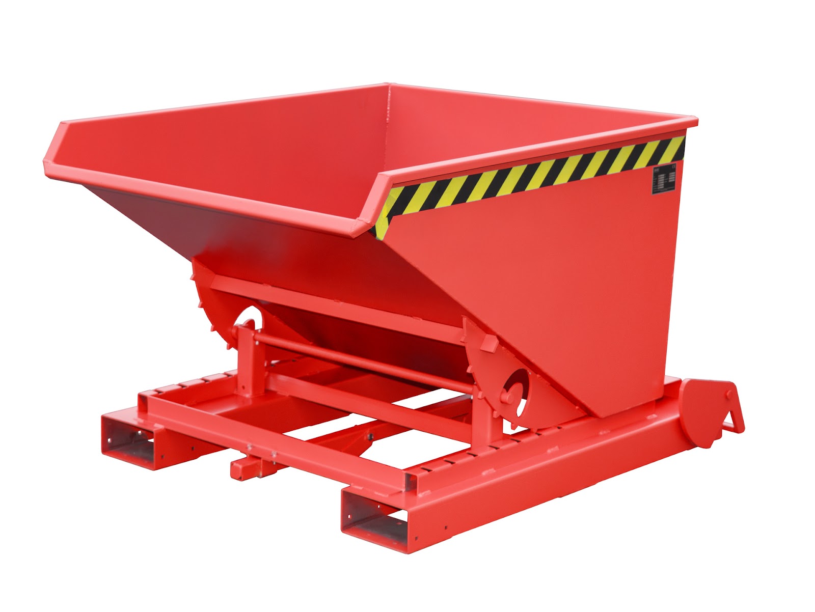 Kiepcontainer 4A 600, gelakt, Vuurrood