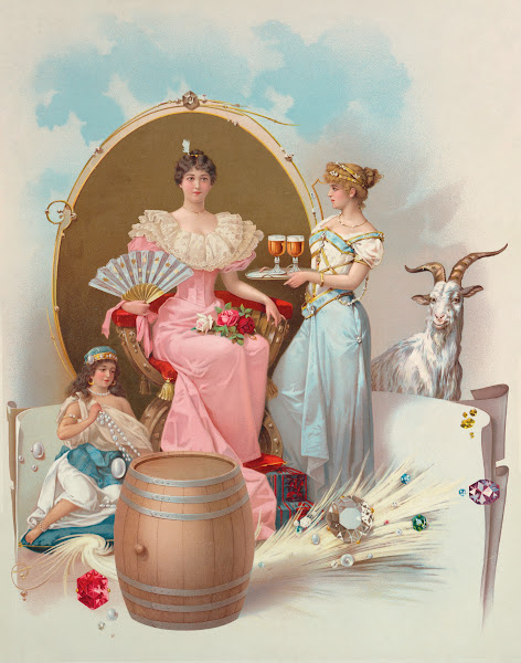 Advertising poster for bock beer ca 1898