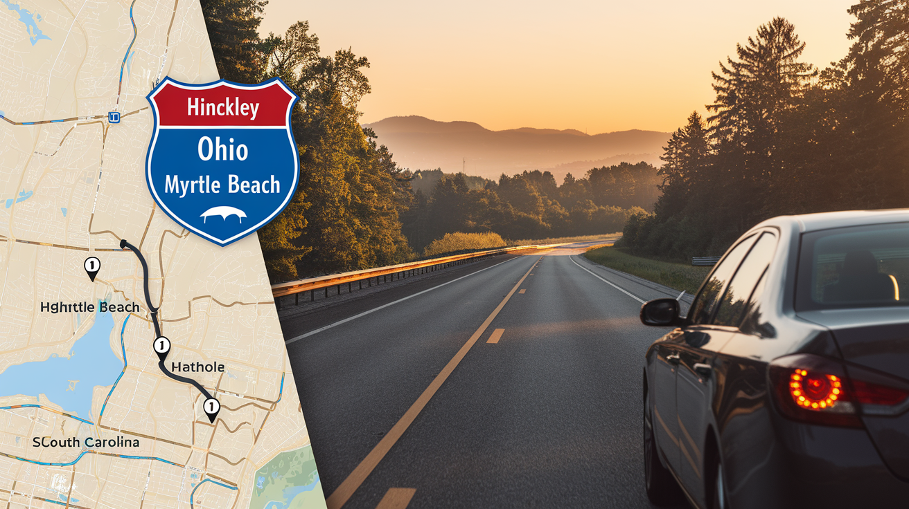 Driving Time from Hinckley, OH to Myrtle Beach: Route & Tips