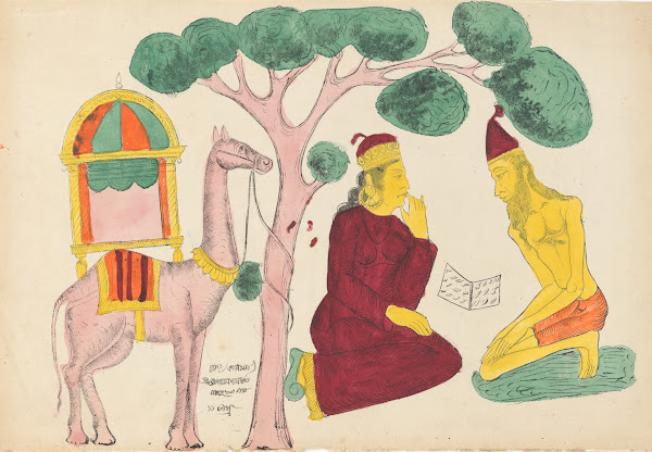 Layla Visiting Majnun in the Desert 1856