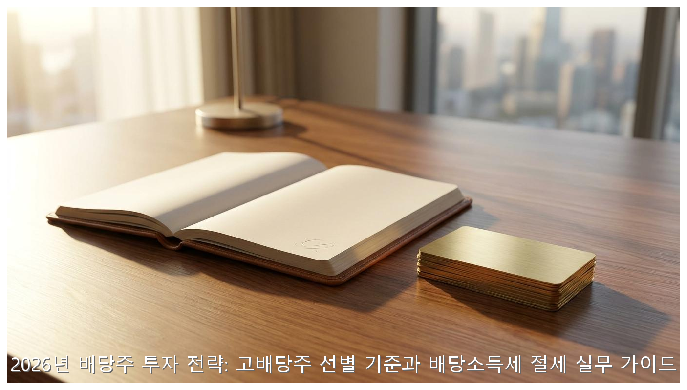 2026년 배당주 투자 전략: 고배당주 선별 기준과 배당소득세 절세 실무 가이드 핵심 안내 및 분석 인포그래픽 (6)