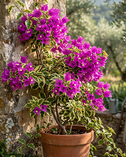 Imported Purple Star Variegated Bougainvillea Plant