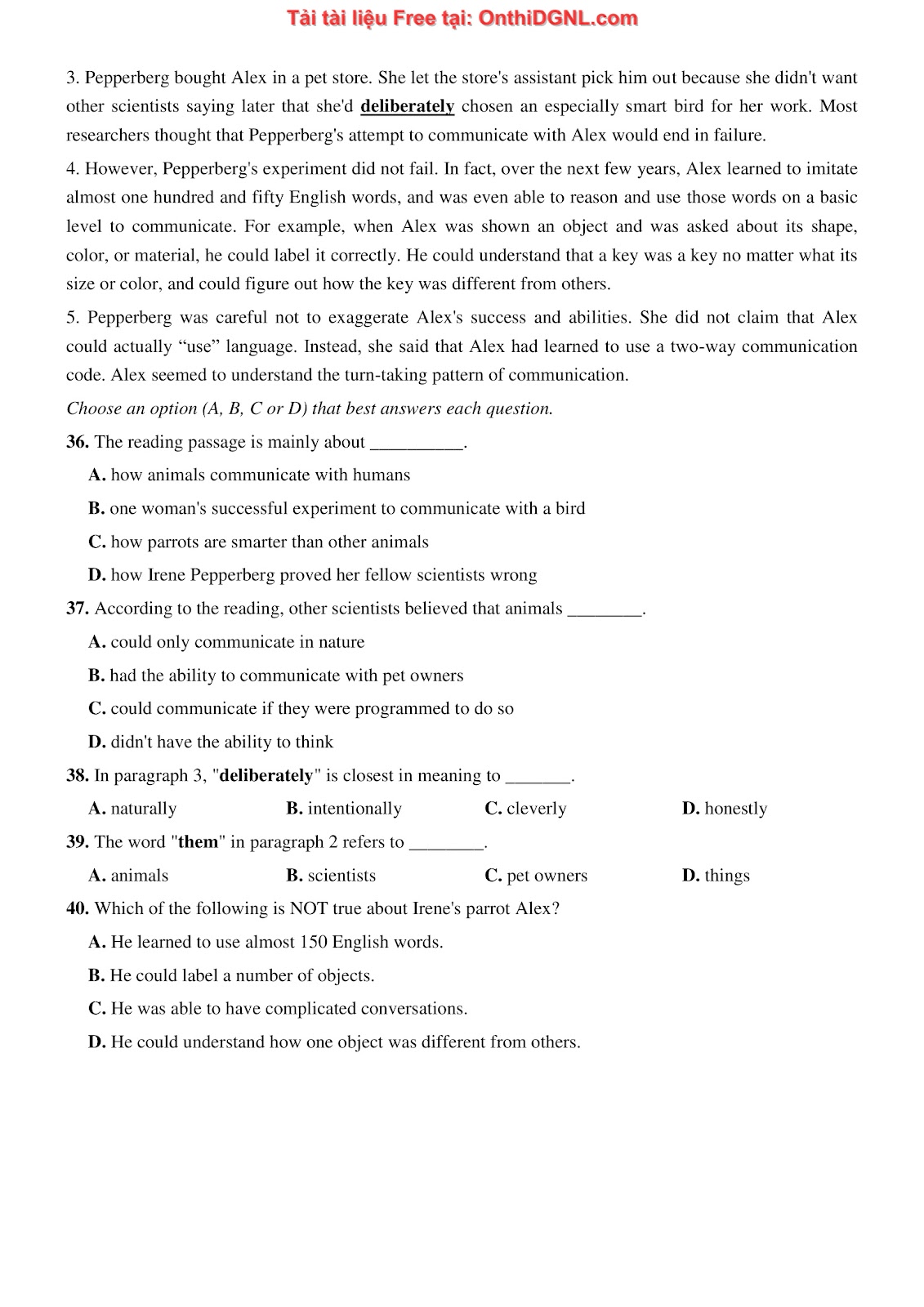 800 bài tập môn Tiếng Anh - Ôn thi ĐGNL ĐHQG TP HCM Phần 25