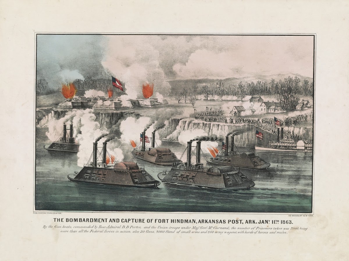 Bombardment and capture of Fort Hindman Arkansas Post Ark Jany 11th 1863 1863