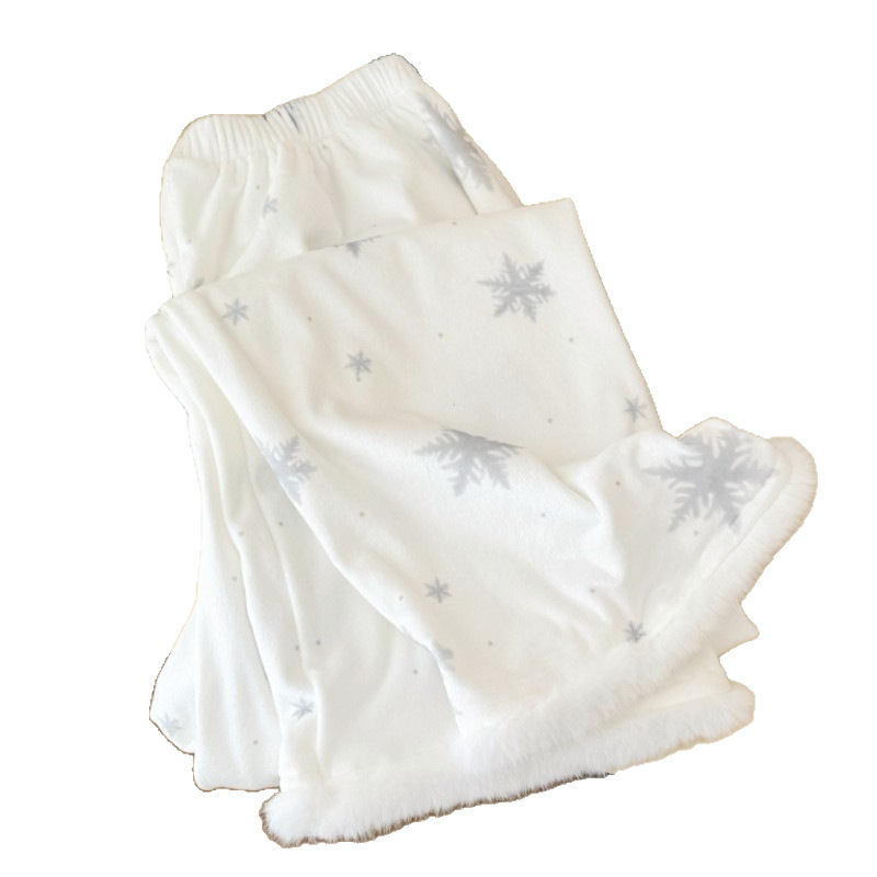 Women's Pajamas with Snowflake Design, Warm Island Fleece