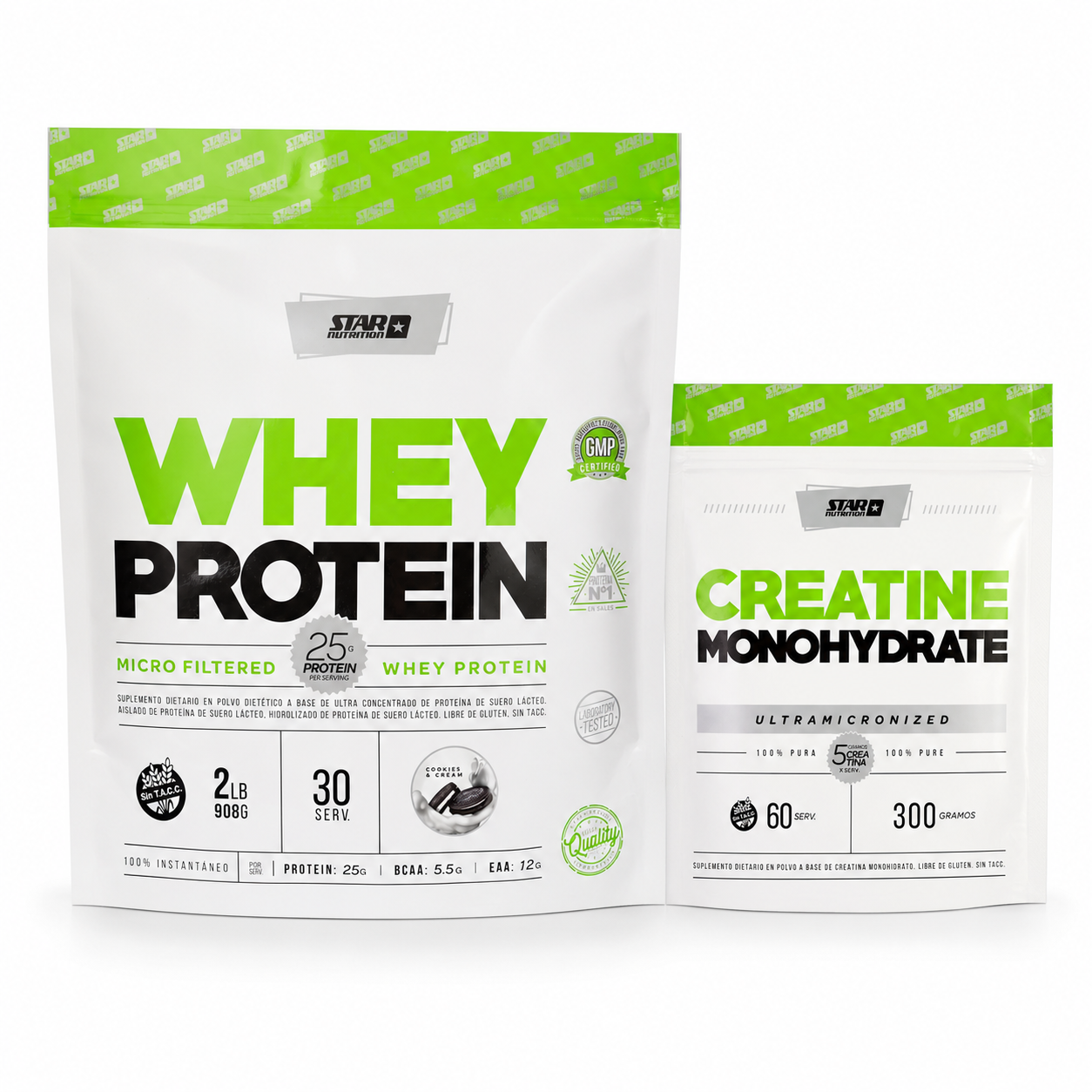 Kit Whey Protein 2 lb Cookies + Creatina 300 g