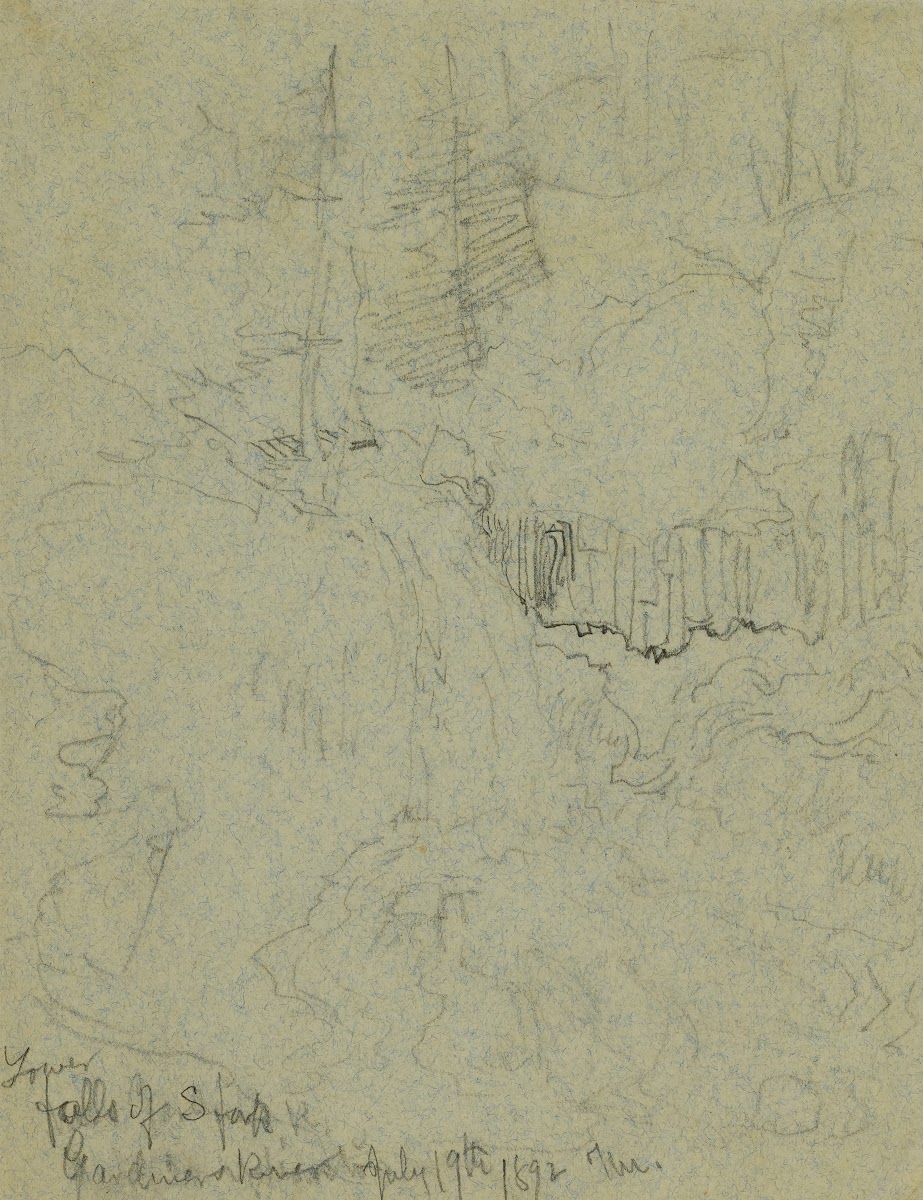 Lower Falls of the South Fork Gardiners River 1892