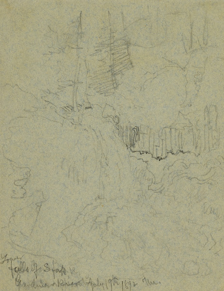 Lower Falls of the South Fork Gardiners River 1892