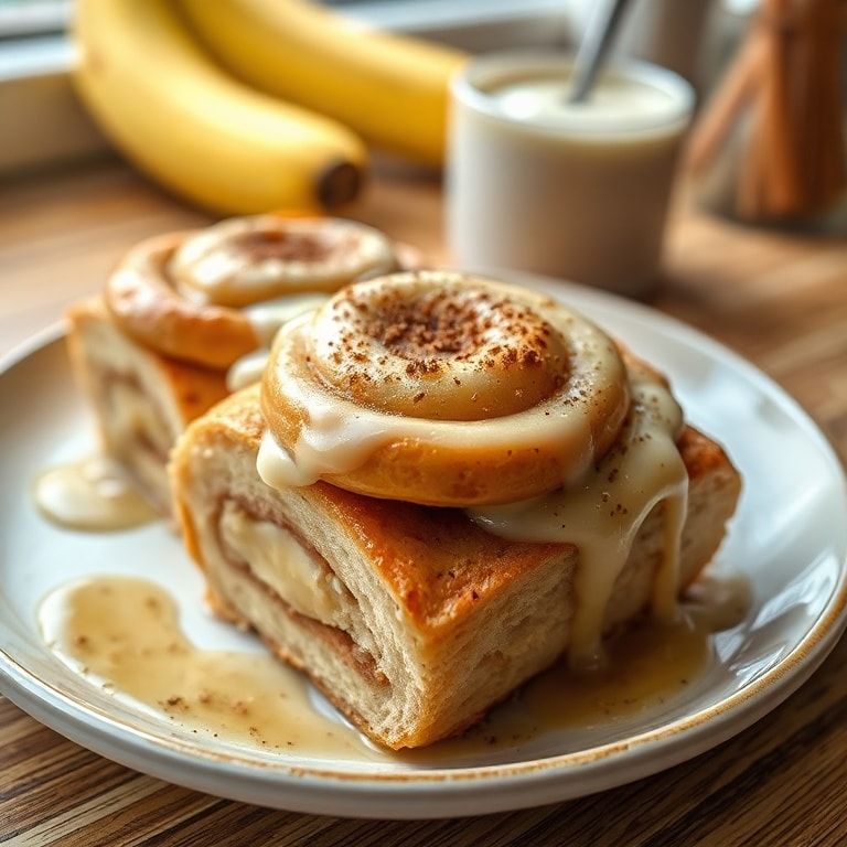 Easy Peanut Butter Banana Cinnamon Rolls Recipe for Breakfast – Fluffy & Sweet