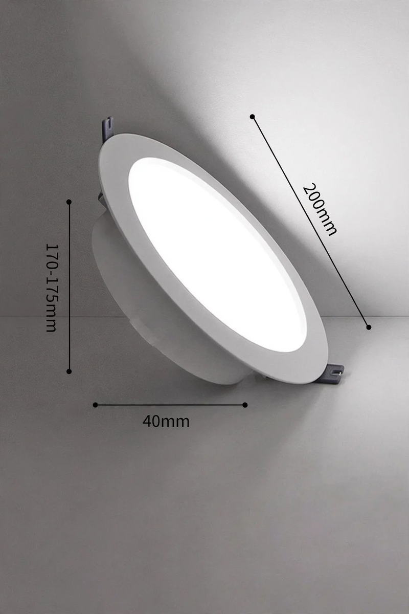 LED recessed light made of plastic