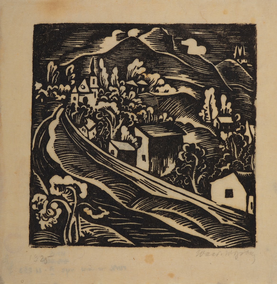 Landscape with a river 1925